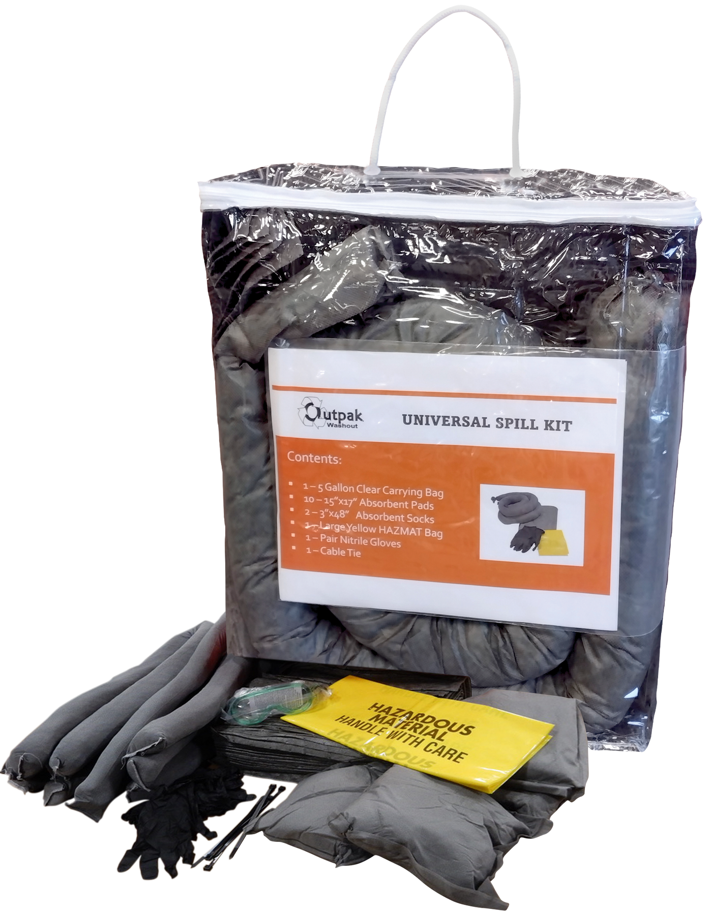 Outpak Universal Spill Kit - 5 Gallons - For Oil or Fuel Spills