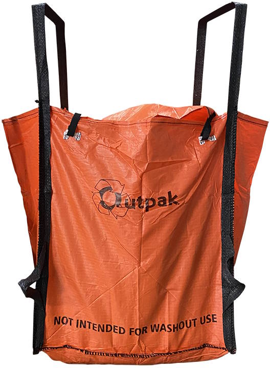 Outpak Debris Bag with Lid and handles up.